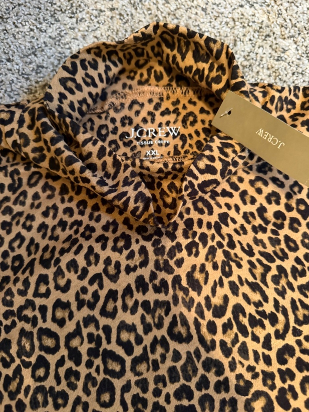 NWT J.Crew Tissue Crepe Turtleneck LS T-Shirt Size XXL - Picture 3 of 6